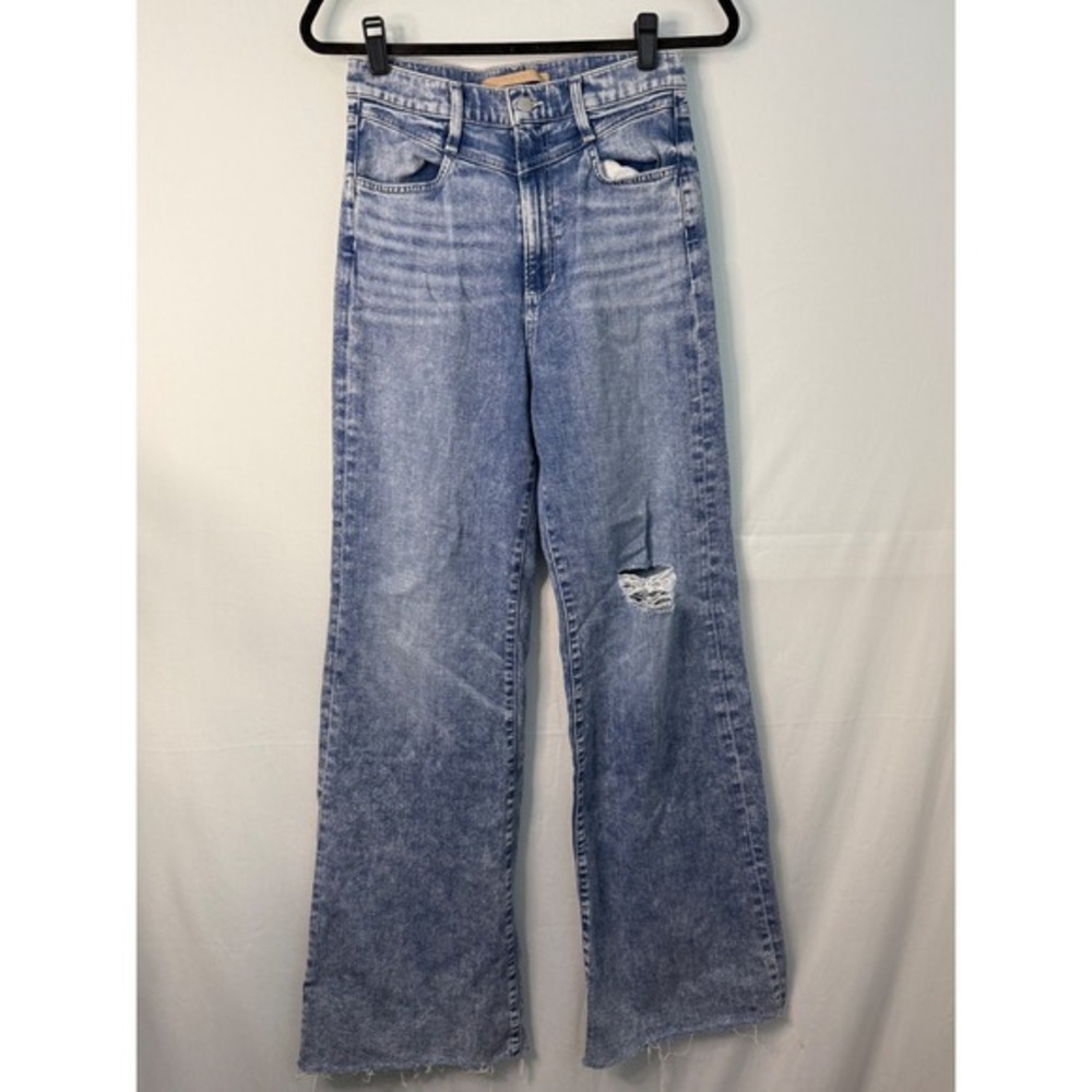 JOE'S JEANS Women's High Rise Wide Leg‎ Jeans Distressed Acid Wash Denim Size 28